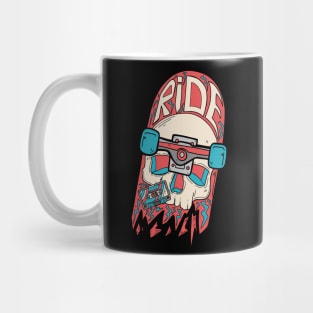 Skull ride red Mug